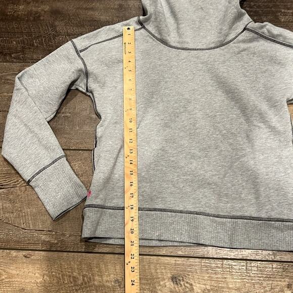 Athleta Women's Funnel Neck Hoodie Light Gray Heather Size M - Picture 4 of 9